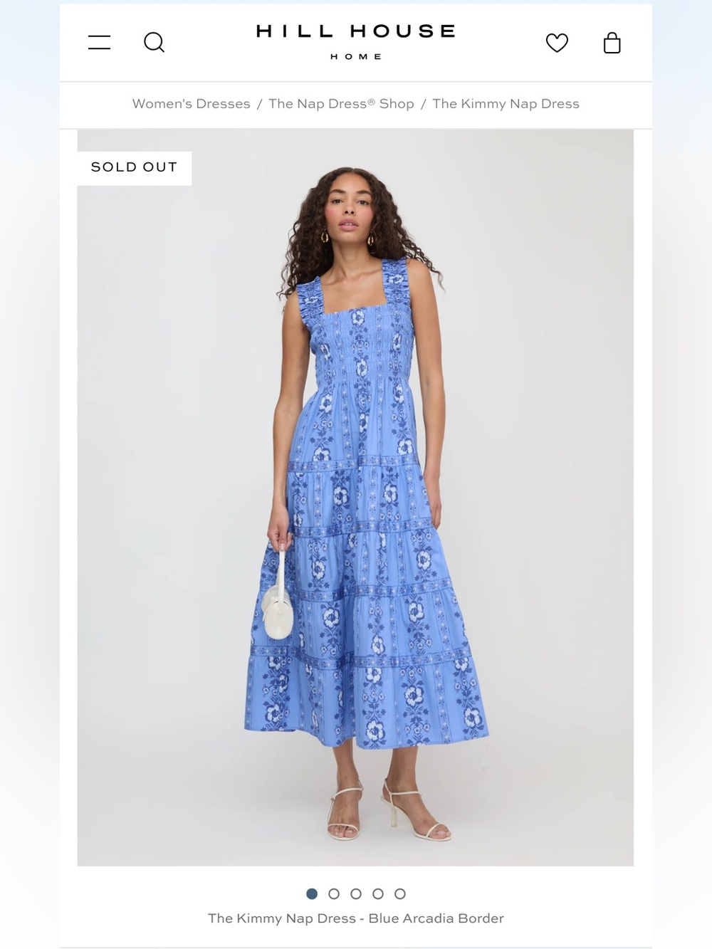 ISO Hill House The Kimmy Nap Dress- Blue Arcadia Border